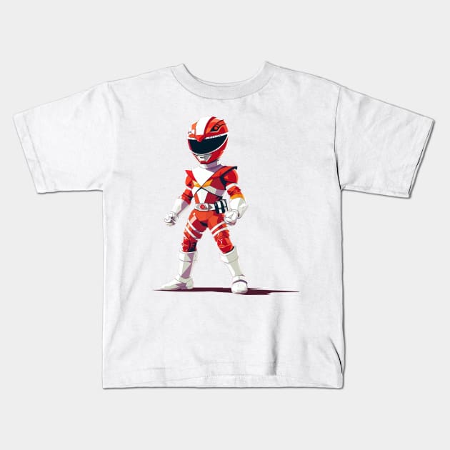 red ranger Kids T-Shirt by sample the dragon